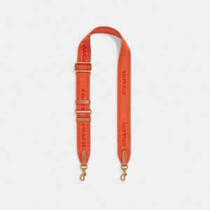Coach Colorblock Webbing Strap Brass/Orange Rust Multi | COH866470