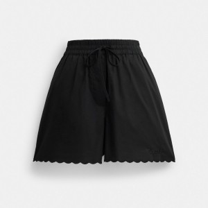 Coach Cotton Set Shorts In Organic Cotton Black | COH866045