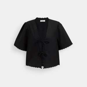 Coach Cotton Set Top In Organic Cotton Black | COH866001