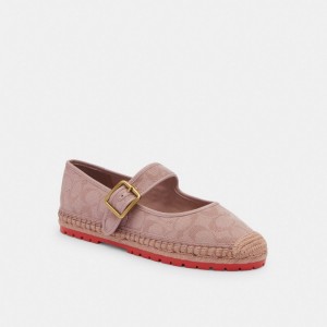 Coach Courtney Espadrille In Signature Canvas Light Rose | COH865785