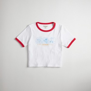 Coach Cropped Tee: Coachtopia Creatures White/Red Multi | COH865970
