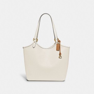 Coach Day Tote Bag Brass/Chalk | COH865026