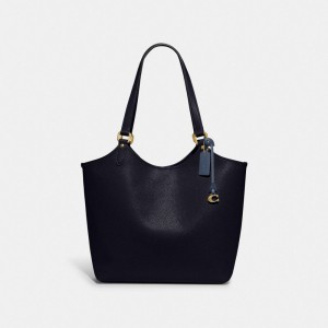 Coach Day Tote Bag Brass/Midnight Navy | COH865012