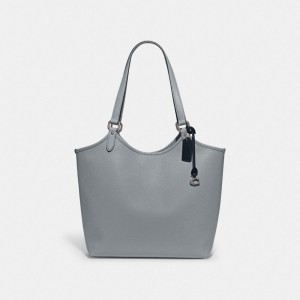Coach Day Tote Bag Silver/Grey Blue | COH865051