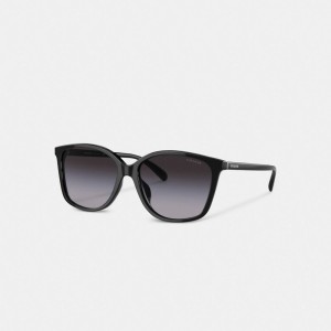 Coach Embedded Wire Square Sunglasses Black | COH866390