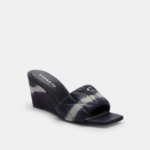 Coach Emma Wedge With Tie Dye Leather/Midnight Navy | COH865753