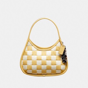 Coach Ergo Bag In Checkerboard Patchwork Upcrafted Leather Upcrafted Leather™/Chalk/Hay | COH865110