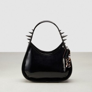 Coach Ergo Bag In Crinkle Patent Coachtopia Leather: Spikes Black | COH864837