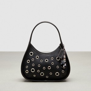 Coach Ergo Bag In Pebbled Coachtopia Leather: Grommets Black | COH864816