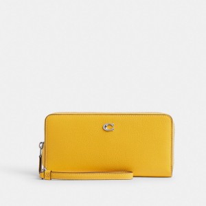 Coach Essential Continental Wallet Silver/Canary | COH865498
