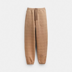Coach Essential Signature Joggers Tan Signature | COH866949