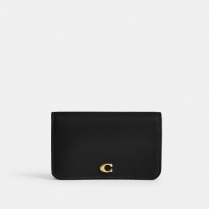 Coach Essential Slim Card Case Brass/Black | COH865582