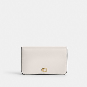 Coach Essential Slim Card Case Brass/Chalk | COH865539
