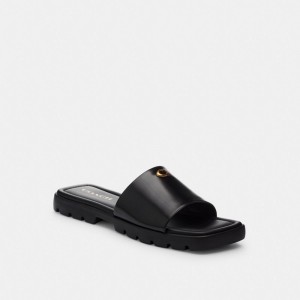 Coach Florence Sandal Leather/Black | COH865846