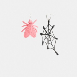 Coach Fly Web Mismatch Earrings Silver/Multi | COH866124