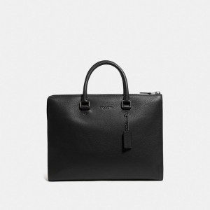 Coach Gotham Folio Bag Black Copper/Black | COH866532