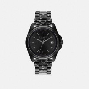Coach Greyson Watch, 36 Mm Black Signature | COH866266