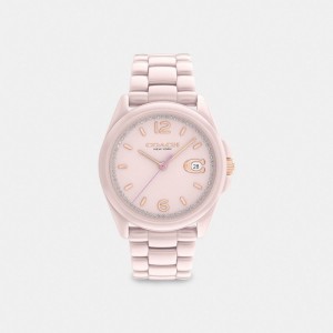 Coach Greyson Watch, 36 Mm Blush | COH866235