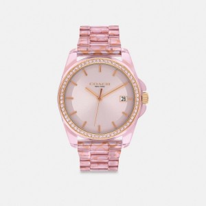 Coach Greyson Watch, 36 Mm Blush | COH866293