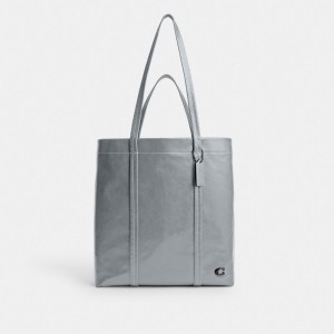 Coach Hall Tote Bag 33 Grey Blue | COH866665