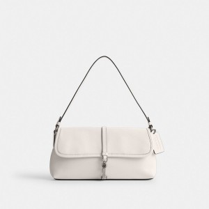 Coach Hamptons Bag Glovetan Leather/Silver/Chalk | COH864977