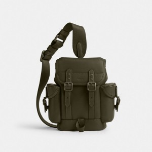 Coach Hitch Backpack 13 Army Green | COH866493