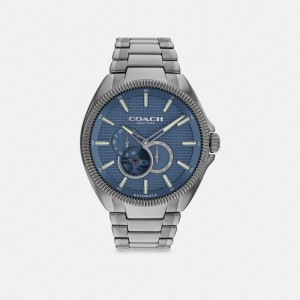 Coach Jackson Automatic Watch, 45 Mm Grey/Blue | COH866962