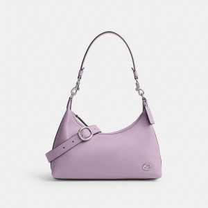 Coach Juliet Shoulder Bag Glovetanned Leather/Silver/Soft Purple | COH864903