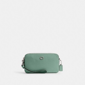 Coach Kira Crossbody Bag Refined Pebble Leather/Silver/Aquamarine | COH865620