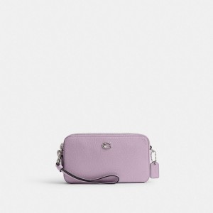 Coach Kira Crossbody Bag Refined Pebble Leather/Silver/Soft Purple | COH865629