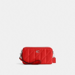 Coach Kira Crossbody Bag With Pillow Quilting Nappa Leather/Silver/Sport Red | COH865621