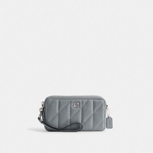 Coach Kira Crossbody Bag With Pillow Quilting Nappa Leather/Silver/Grey Blue | COH865630