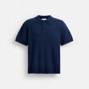 Coach Knit Polo Navy | COH866904