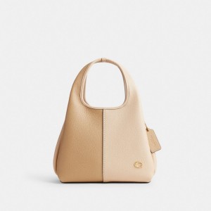 Coach Lana Shoulder Bag 23 In Colorblock Refined Pebble Leather/Brass/Ivory Multi | COH865396