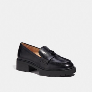 Coach Leah Loafer Leather/Black | COH865798