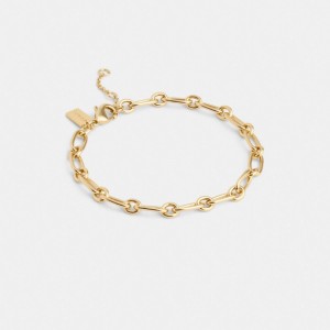 Coach Link Bracelet Gold | COH866196