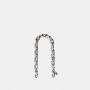 Coach Link Chain Strap Silver | COH866469