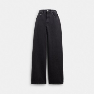 Coach Loose Fit Jeans In Organic Cotton Black | COH866034