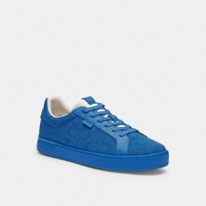 Coach Lowline Low Top Sneaker In Signature Canvas Blueberry | COH866814