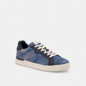 Coach Lowline Low Top Sneaker With Tie Dye Midnight Navy | COH866819