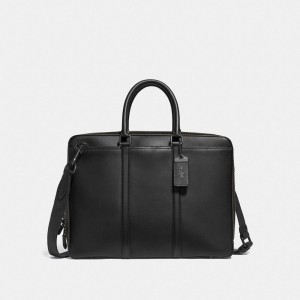 Coach Metropolitan Slim Brief Black Copper/Black | COH866531