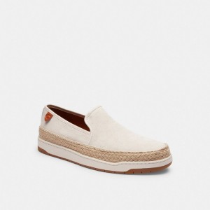 Coach Miles Espadrille In Signature Jacquard Chalk | COH866836