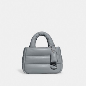 Coach Mini Pillow Tote Bag Silver/Grey Blue | COH865016