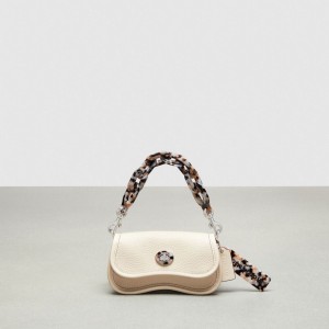 Coach Mini Wavy Dinky Bag With Crossbody Strap In Coachtopia Leather Coachtopia Leather/Cloud | COH865360
