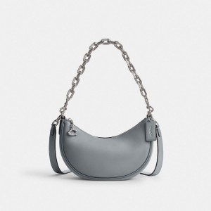 Coach Mira Shoulder Bag Glovetan Leather/Silver/Grey Blue | COH864994