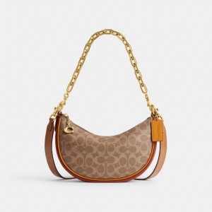 Coach Mira Shoulder Bag In Signature Canvas Brass/Tan/Rust | COH865357