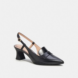 Coach Nikola Hybrid Slingback Black | COH865742