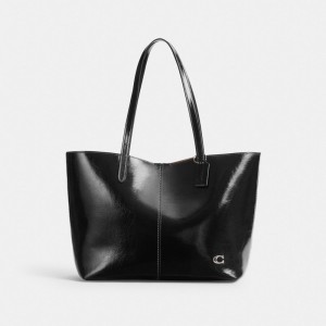 Coach North Tote Bag 32 Silver/Black | COH865050