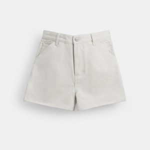 Coach Painter Jean Shorts In Organic Cotton White | COH866049