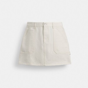 Coach Painter Skirt In Organic Cotton White | COH866047